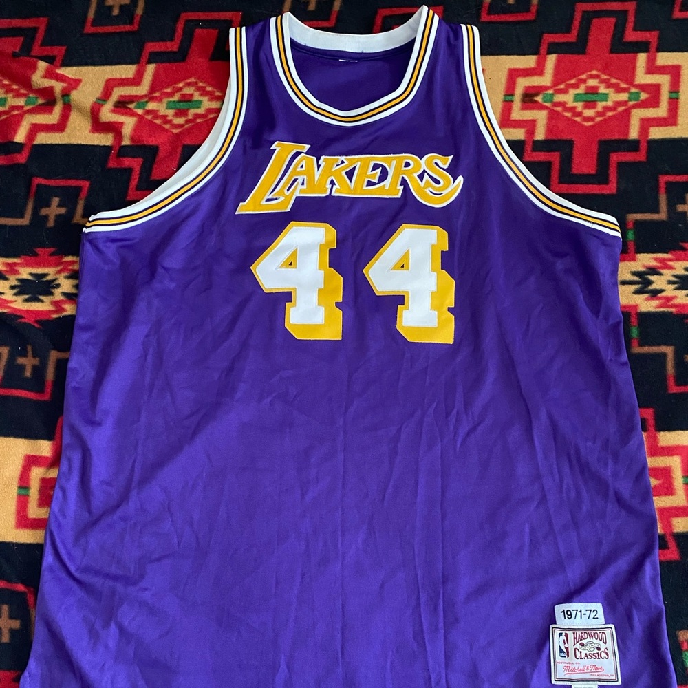 NBA Authentic Jerseys Lakers Jerry West Jersey Mitchell And Ness 4XL